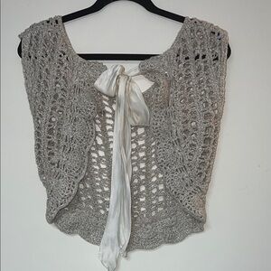 Abercrombie & Fitch Cream Crochet Detail